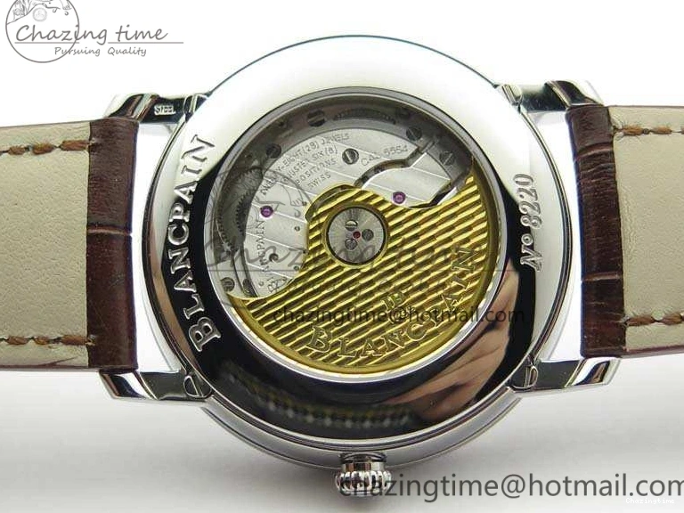 0519 FreshLook Villeret 6654 SS Complicated Function OMF 1:1 Best Edition White Dial On Brown Leather Strap A 8119